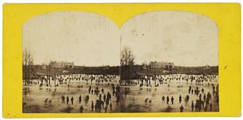 (STEREO VIEWS) Group of 265 views of New York City, including bustling street scenes and harbor views, as well as Central Park, Coney I